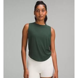 Lululemon Soft-Knit Crewneck Sleeveless Stretch Cropped Tank Top Legacy Green 4